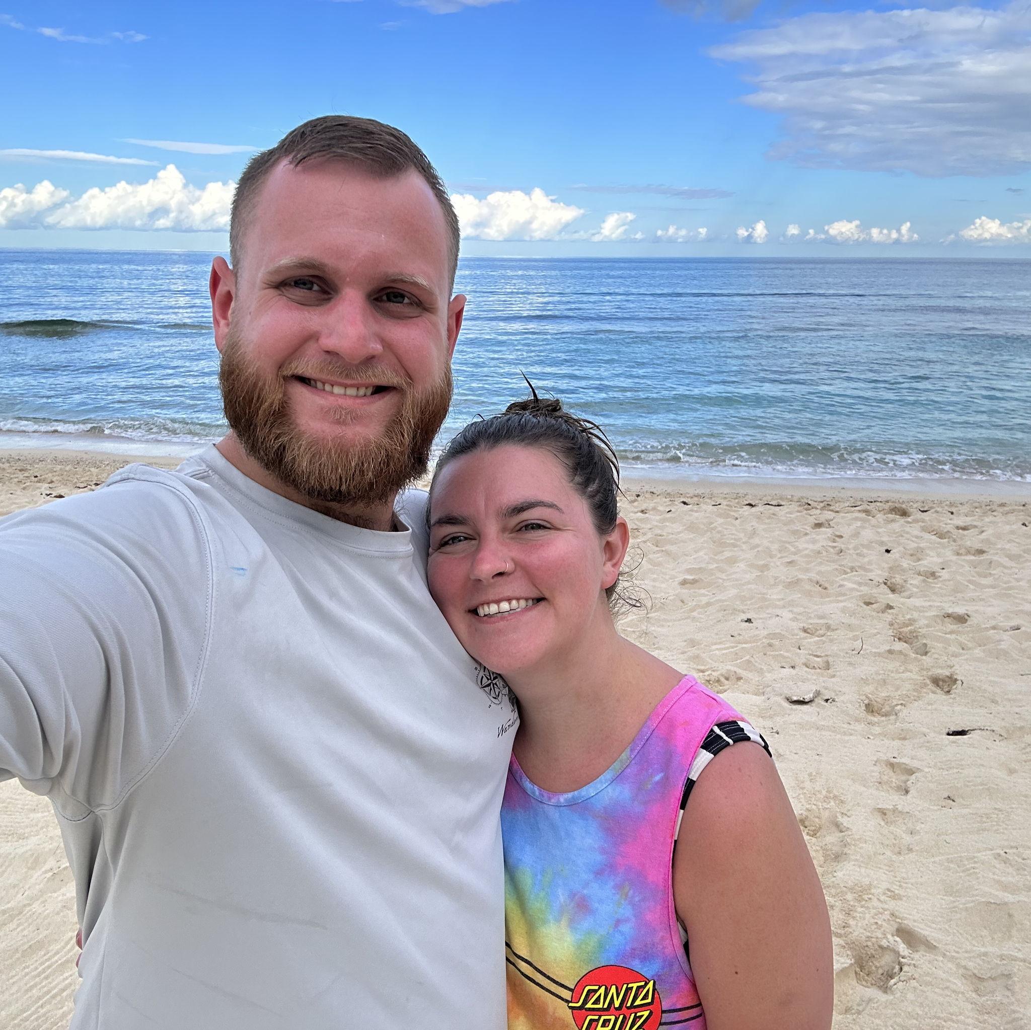 The first international trip we took as a couple, the Bahamas