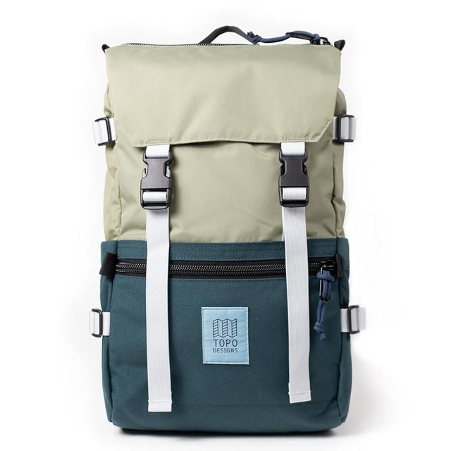 Topo Designs Rover Pack Classic - Daily Daypack for Commutes, Day Trips, Hikes, Iconic Denver Design, PFAS-Free, Fair Trade, BlueSign Backpack (Oil Green/Dark Pine)