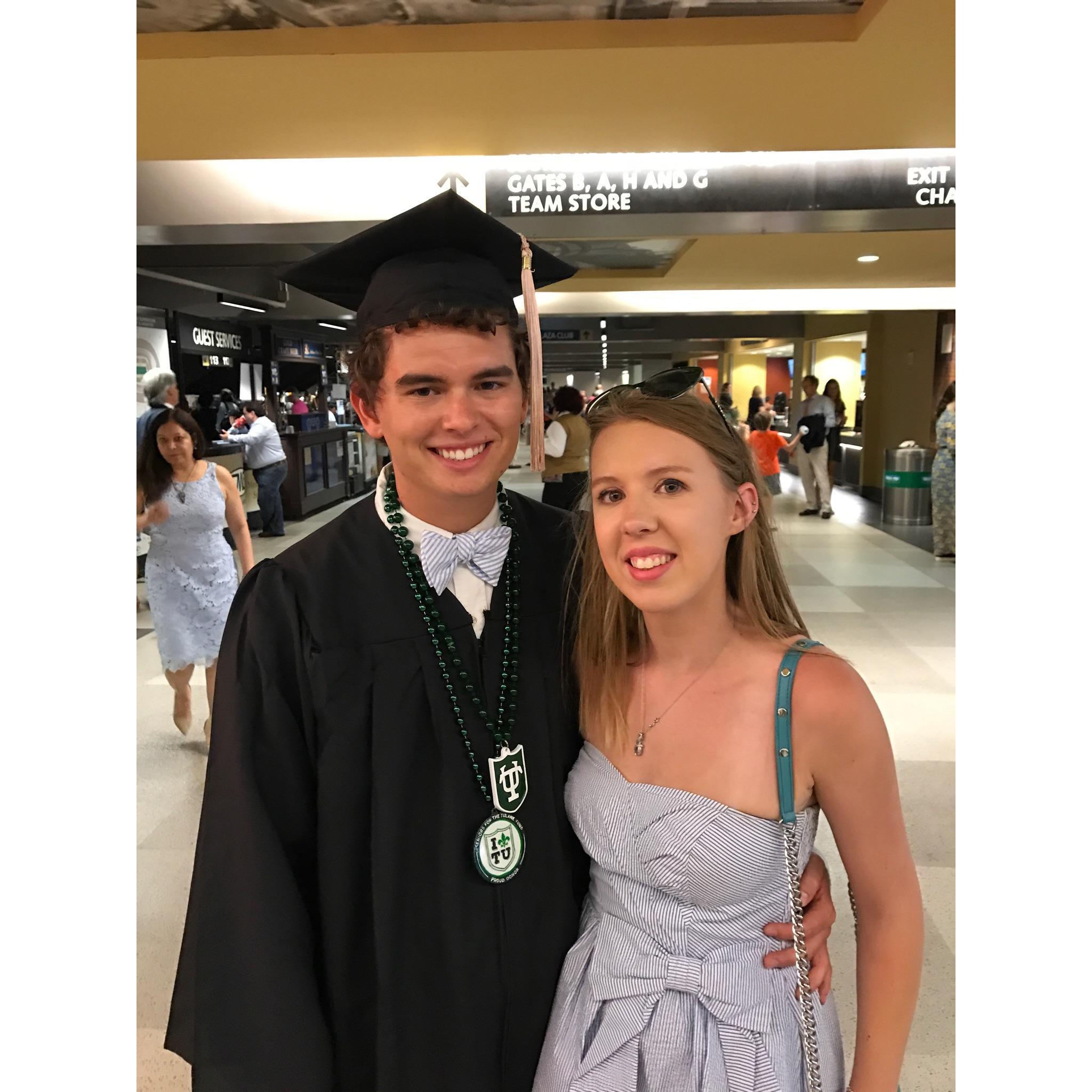 Austin's graduation from undergrad at Tulane in 2017.