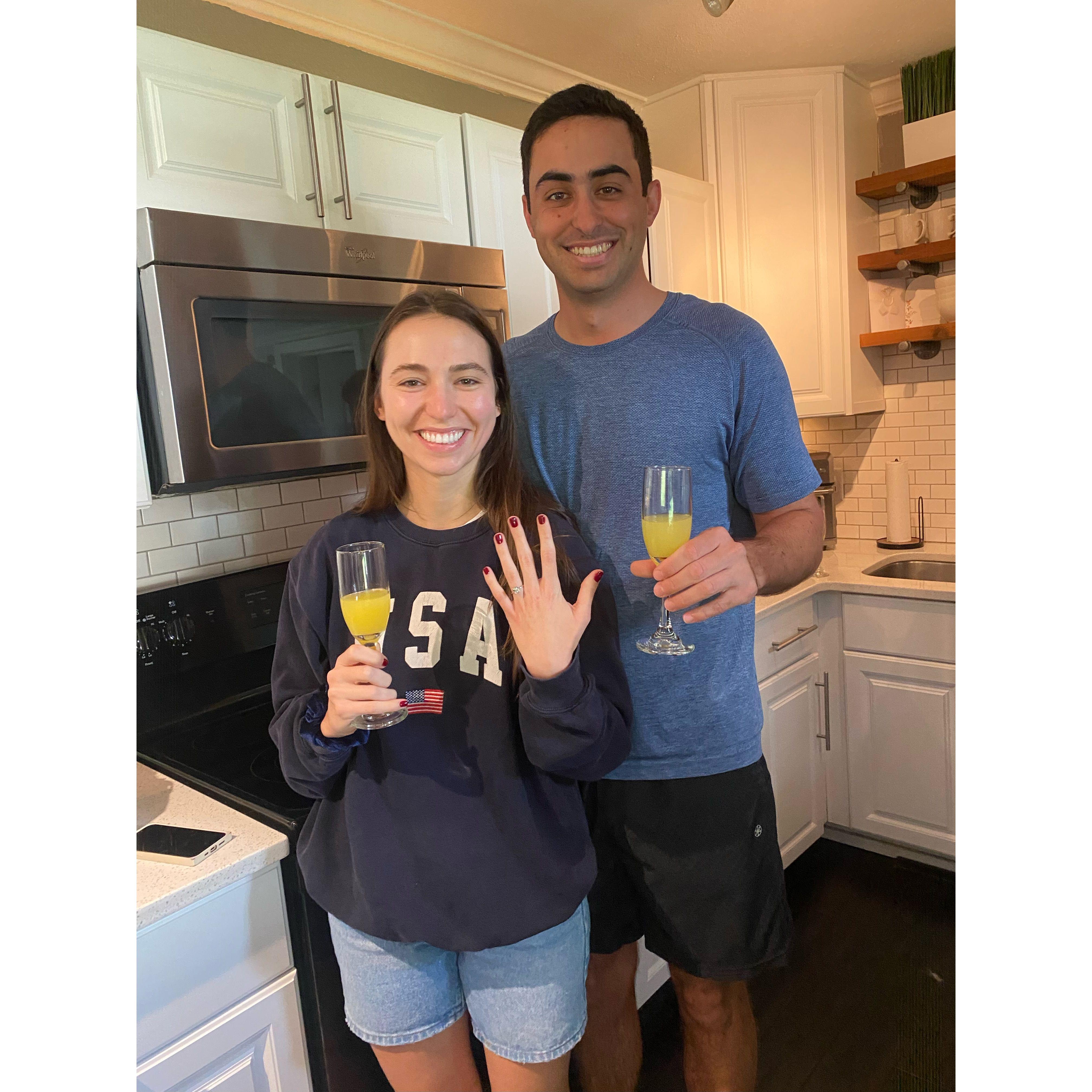 Right after Pat popped the question
