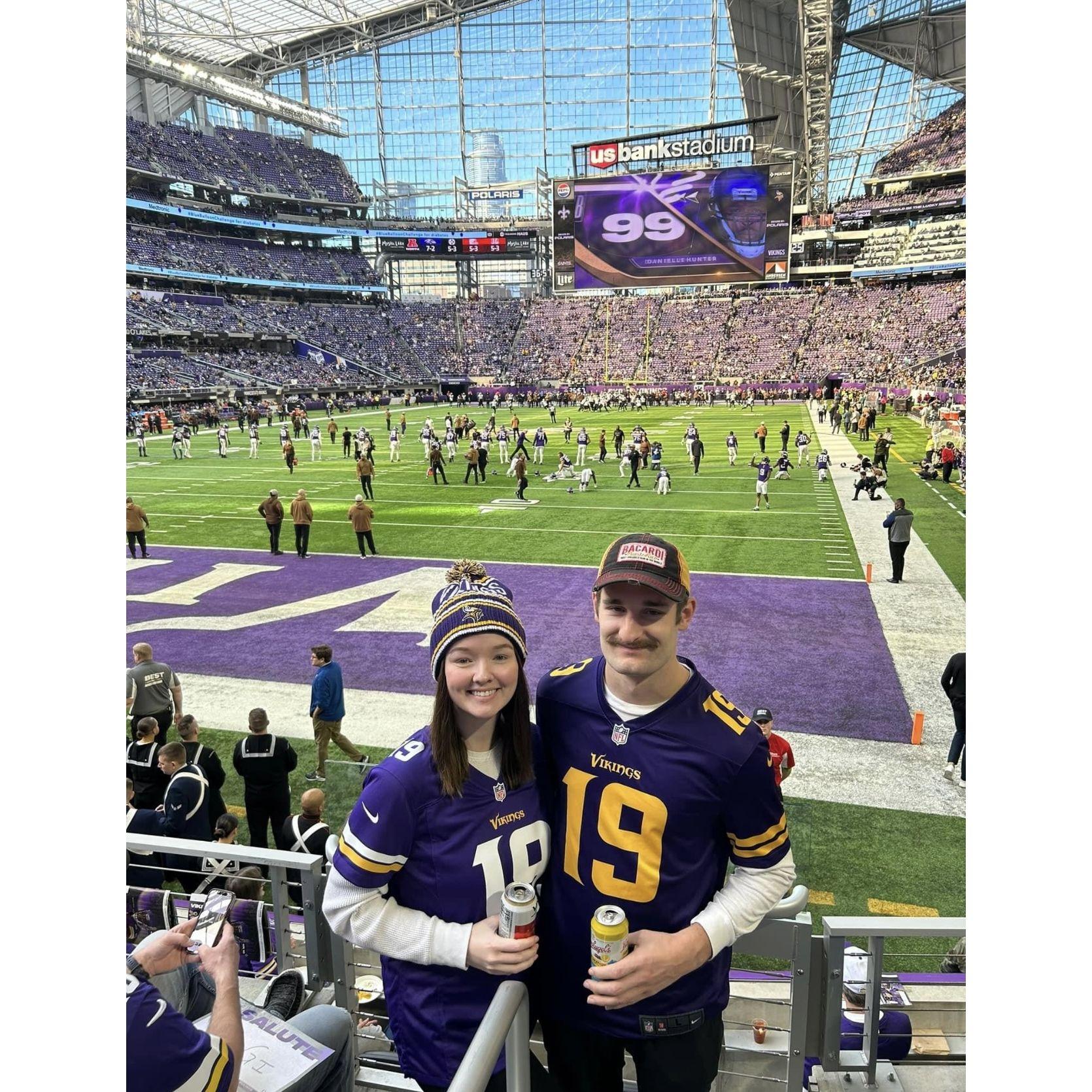 First Vikings Football game together with friends!