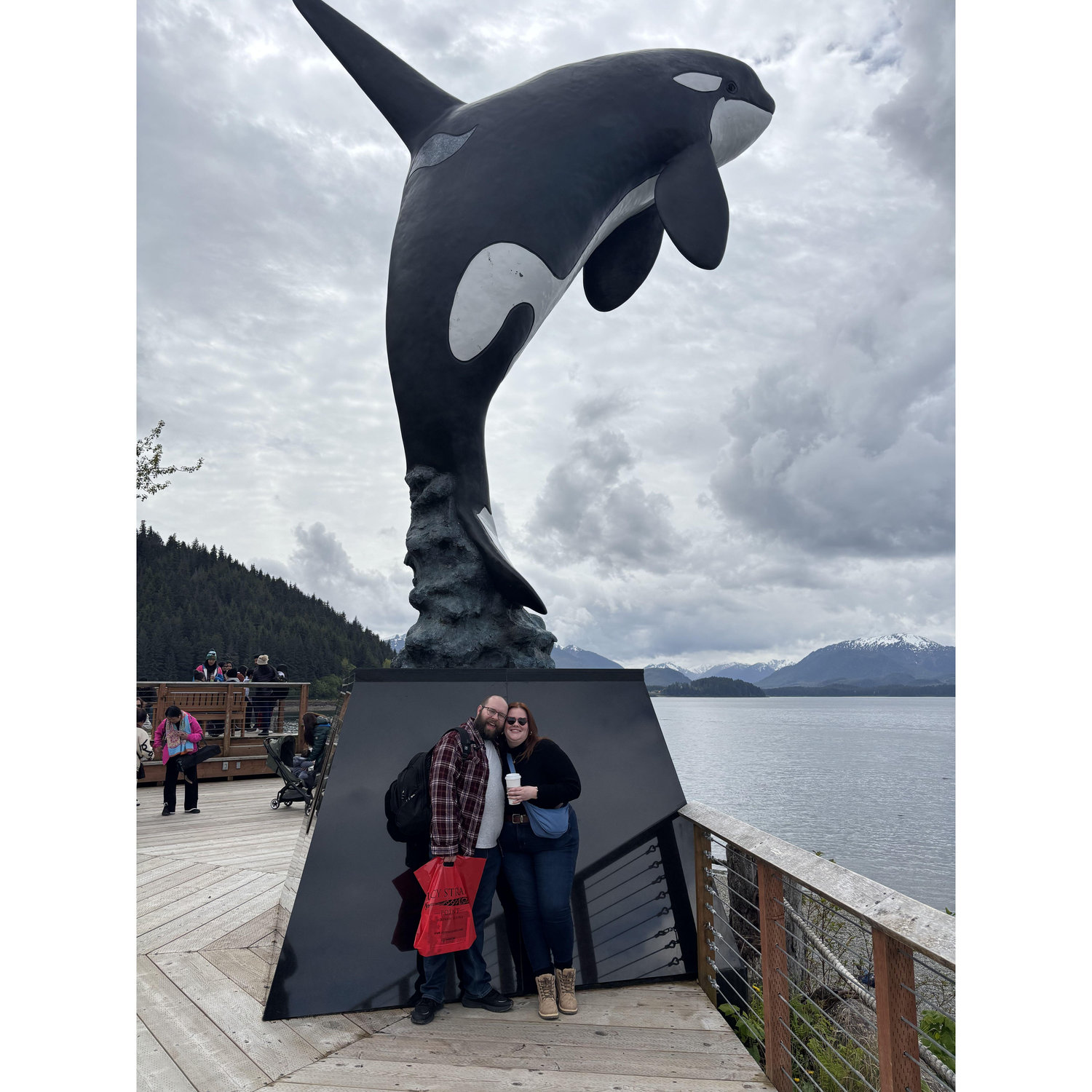 Coffee and whales in Icy Strait Point, Alaska!