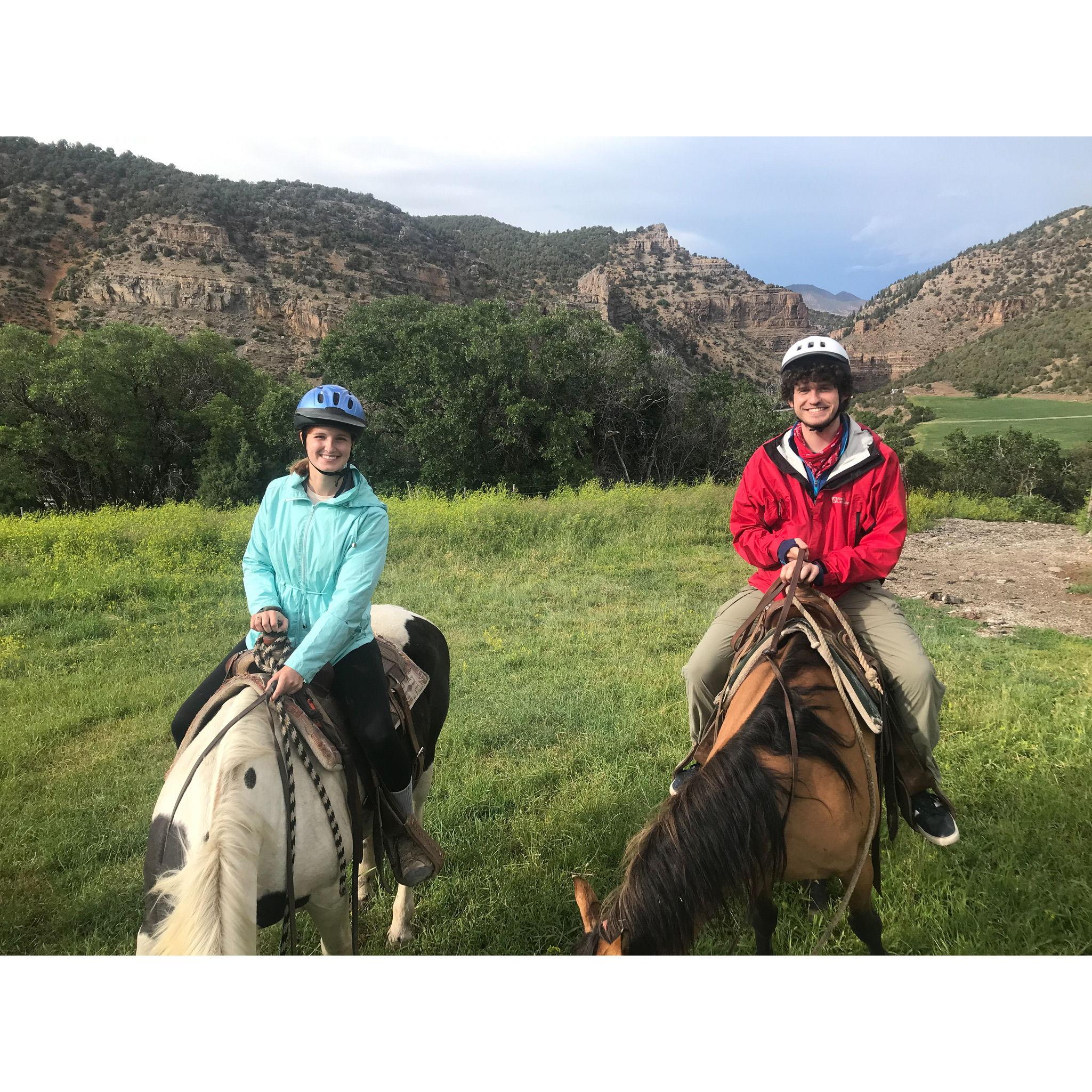 Horseback riding in Colorado, 2020 (the same day)