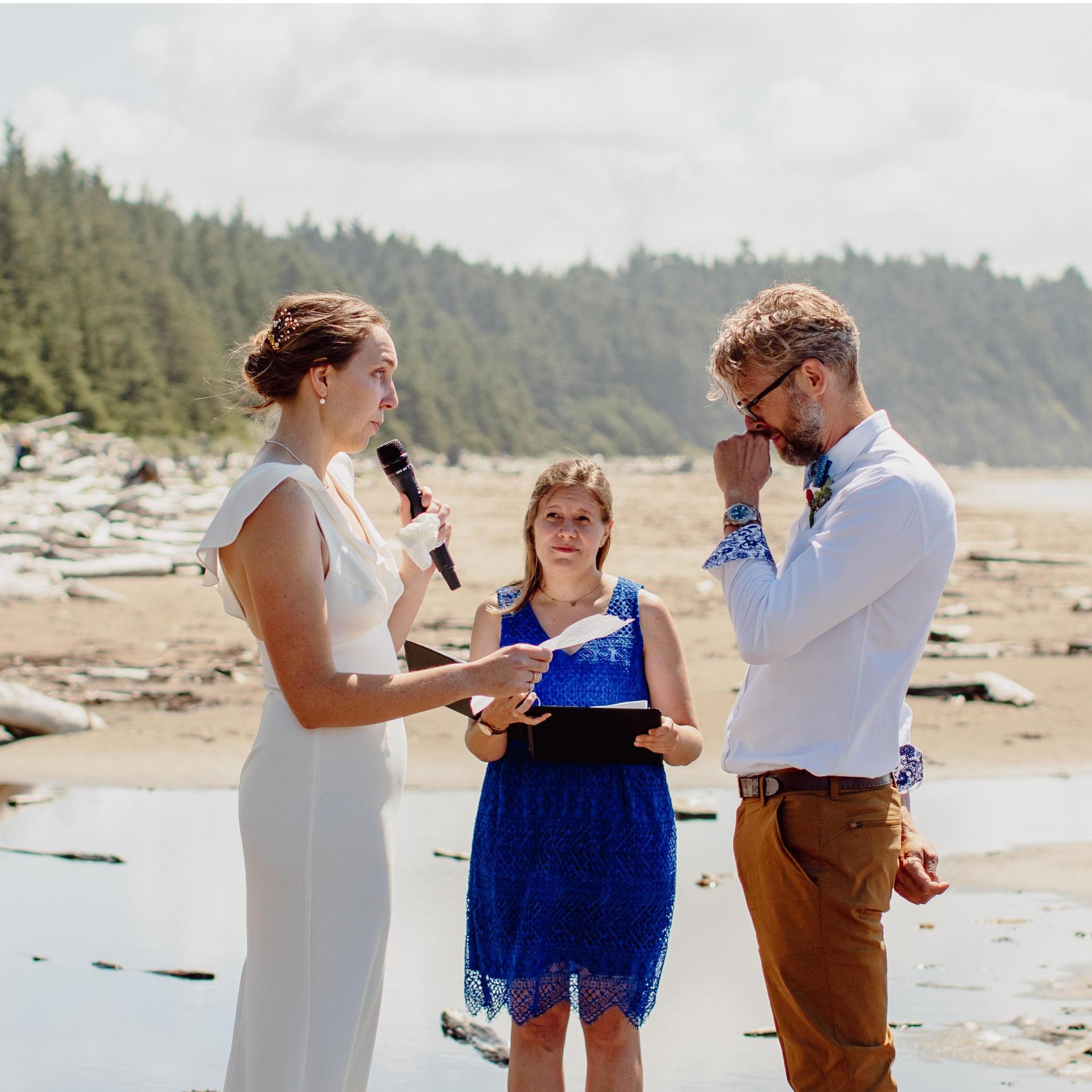 Exchanging vows which we will renew with you all soon!