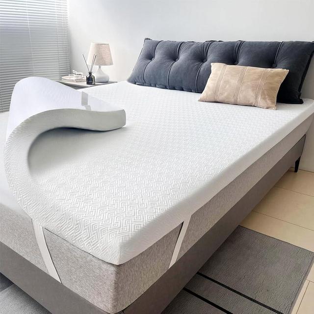 3 Inch Memory Foam Mattress Topper,Cooling Gel Infused High Density Queen(60"x80") Topper with Removable Skin-Friendly Cover,Bed Topper for Pressure Relief Back Pain, CertiPUR-US Certified