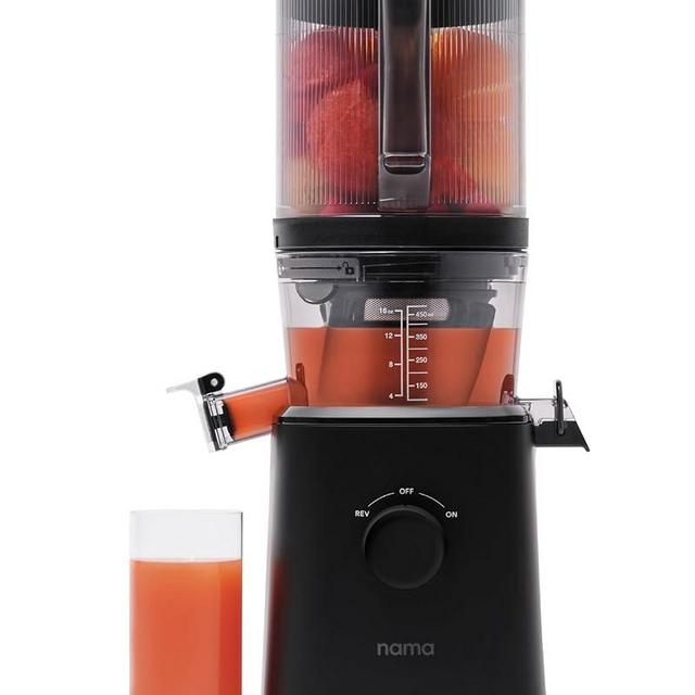 Nama J2 Cold Press Juicer – Self Feeding for Hands-Free Operation with Wide Mouth Hopper for Whole Recipe Loading, Zero Waste Masticating Juicer For More Juice, Less Pulp – Easy Cleanup & Assembly
