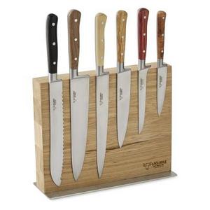 Laguiole En Aubrac 6-Piece Knife Set with Magnetic Block