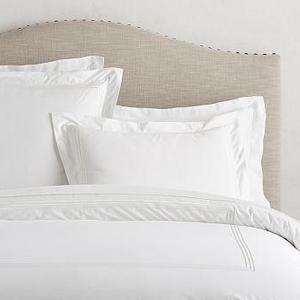 Grand Organic Duvet Cover & Sham - White
