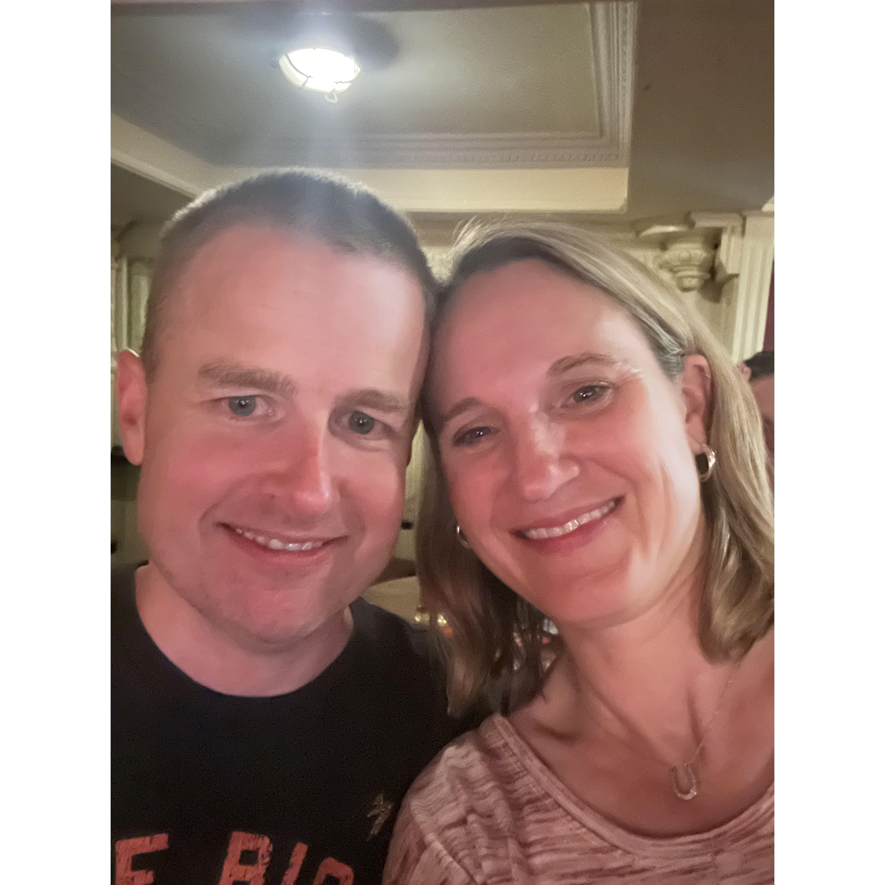 Having fun at our first Irish pub.