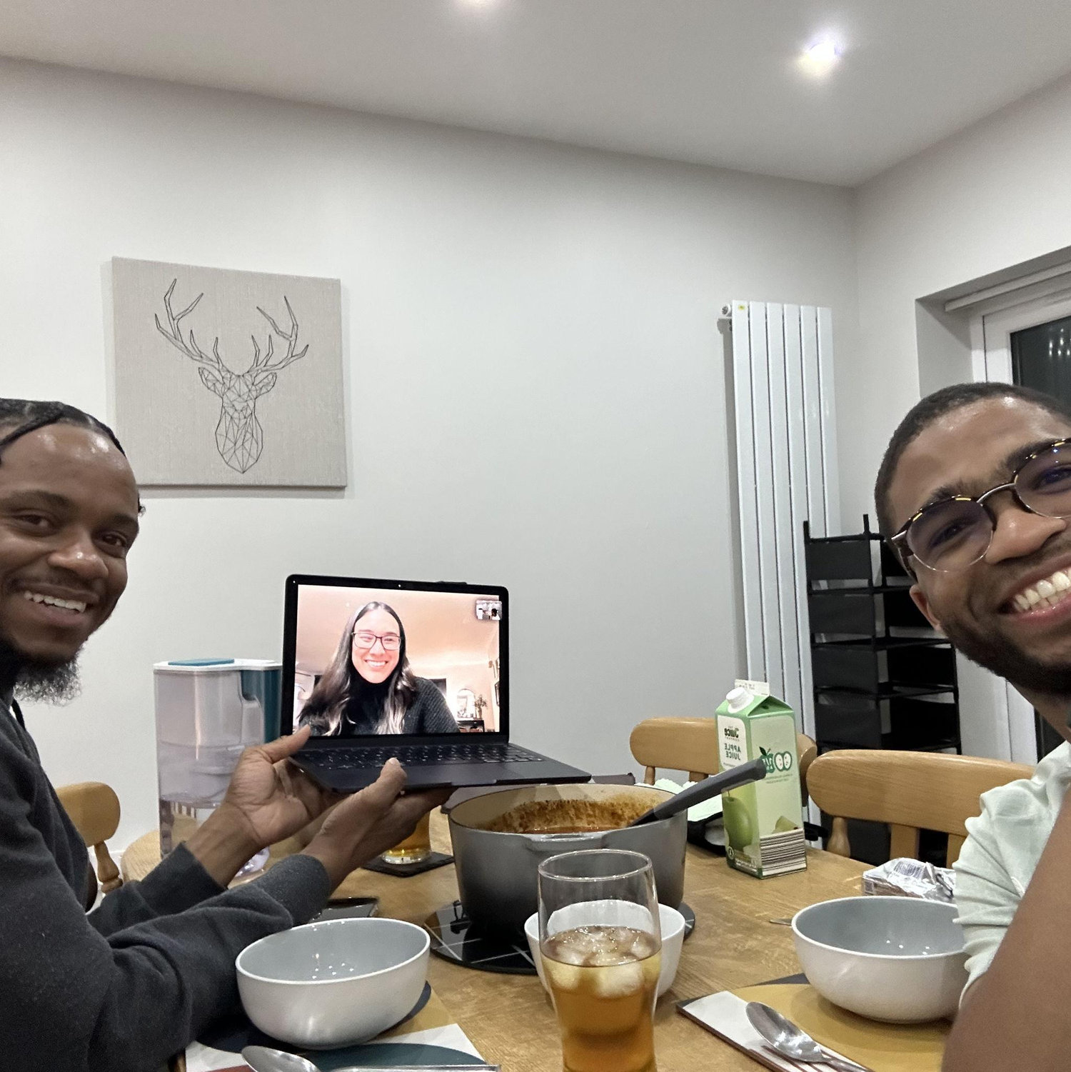 Dinner date with Victor and Sam. We made Victor's favorite... soup