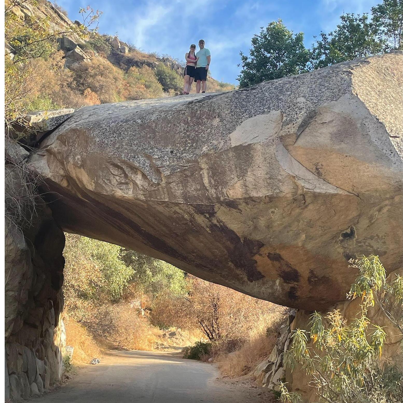 Us on a rock in CA