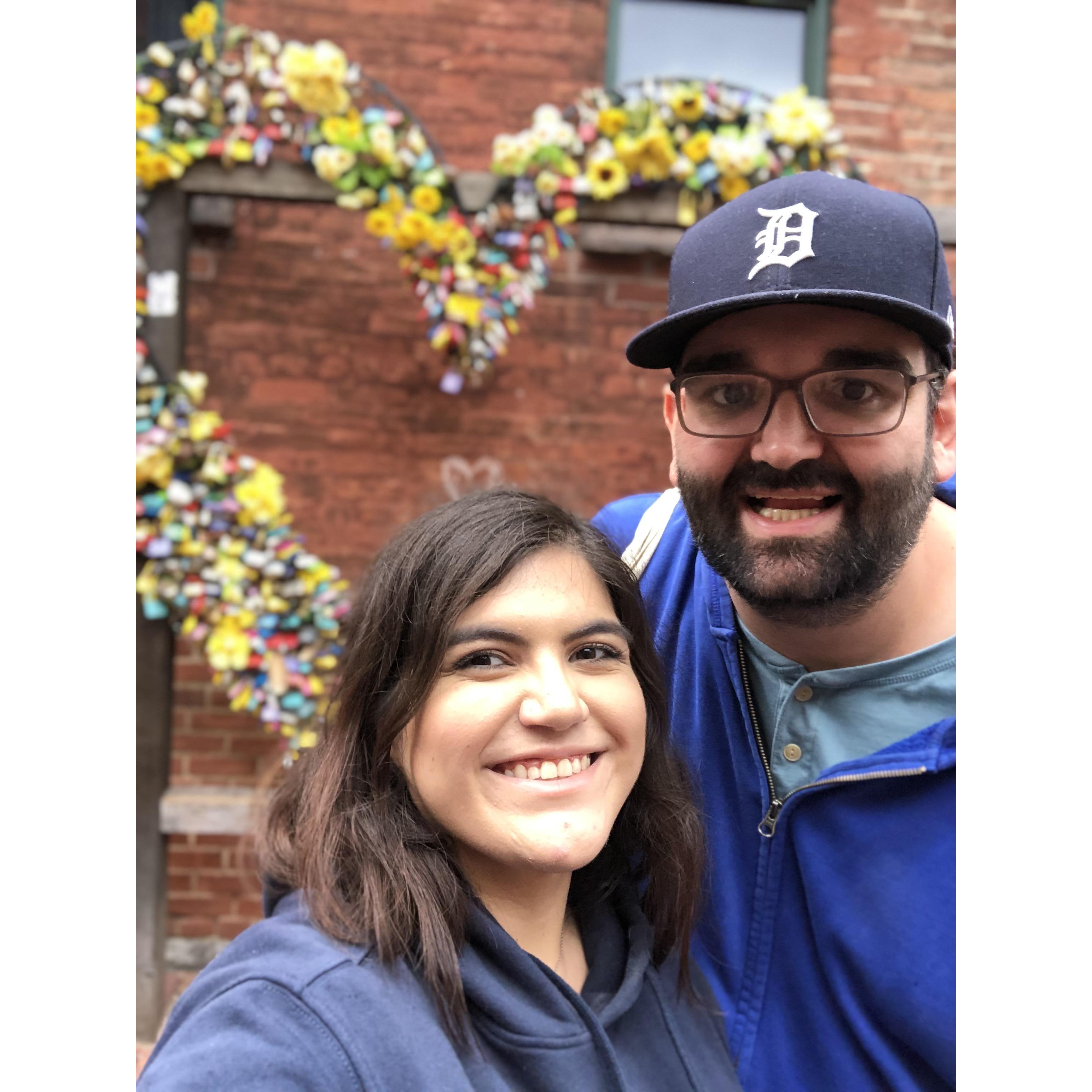 At the distillery district in Toronto