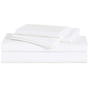 Brooklinen Luxe Core Sheet Set – Includes 1 Flat Sheet, 1 Fitted Sheet + 2 Pillowcases – 480 Thread Count Sateen Sheet Set – 100 Percent Long-Staple Cotton – Oeko-TEX Certified – White – King