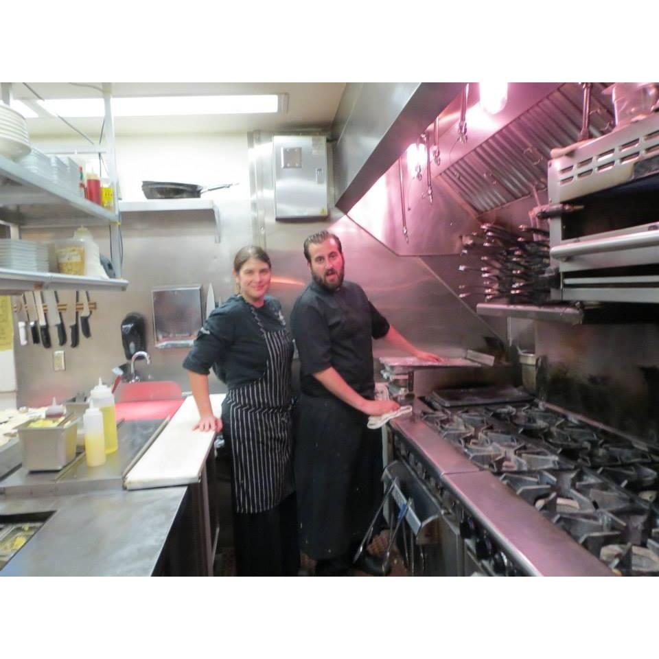 Ooooh the kitchen. This is at Jack Sprats I think on our last day of work there.