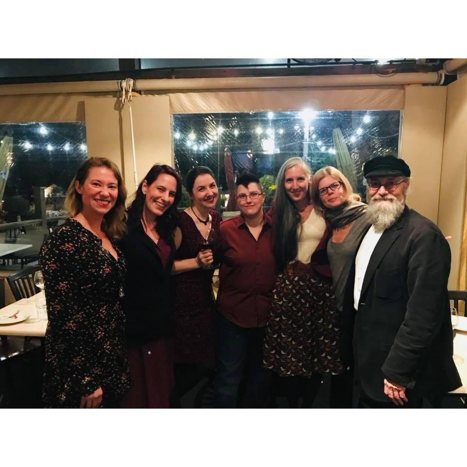 From Jane's book release party in fall 2017, with Atlanta friends! L-R: Briana, Jane, Kira, Katie, Karen, Margaret, and John.