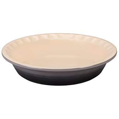 Le Creuset PG1855-237F Heritage Stoneware Pie Pan, 9-Inch, Oyster