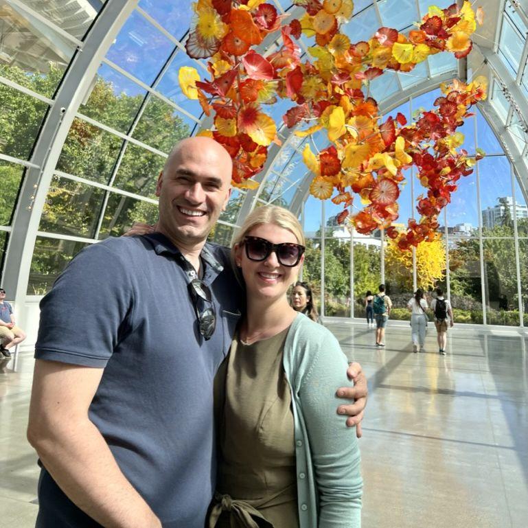 The Chihuly museum during the first trip to Seattle.