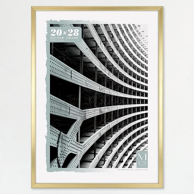 MCS Gallery Foundation Poster Frame, Brass, 20 x 28 in