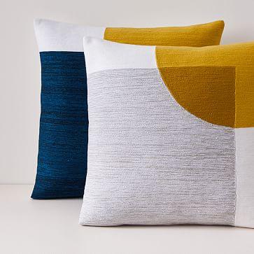 Crewel Overlapping Shapes Pillow Cover-Stone Gray