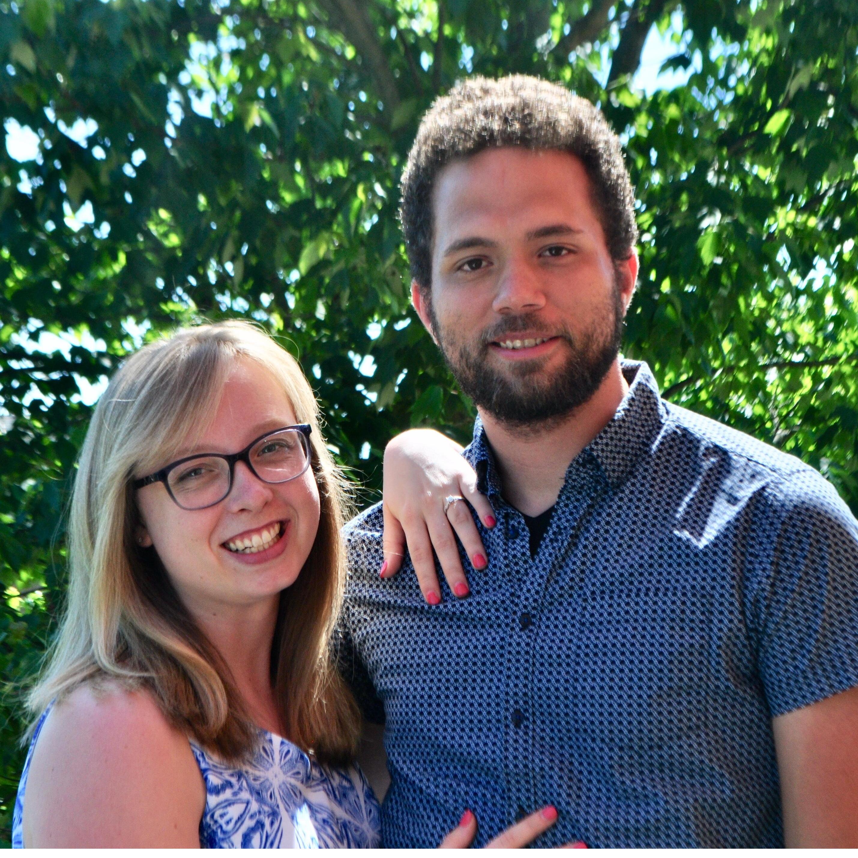 We took this picture the day we got engaged!