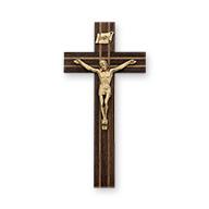 WALNUT CRUCIFIX WITH OAK INLAY (10-INCH)