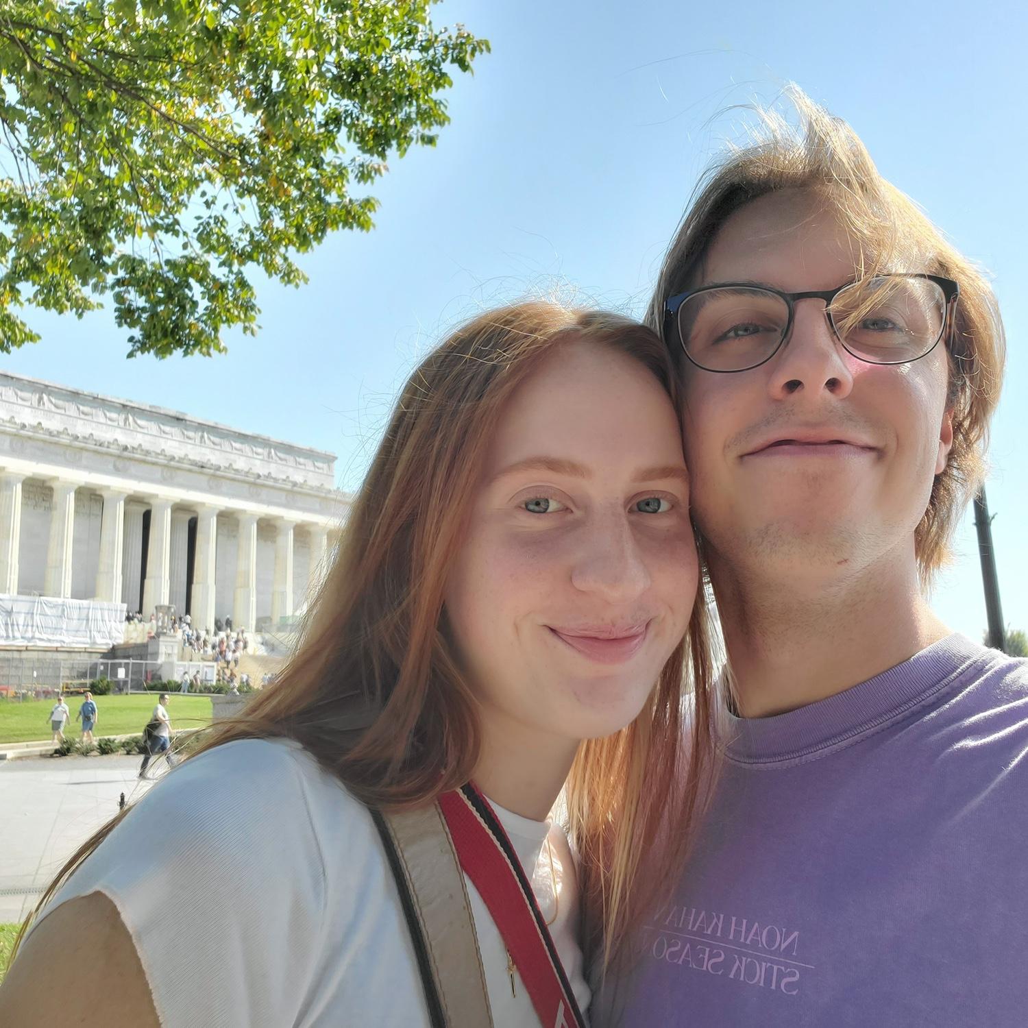 Us in Washington, D. C. at the Lincoln Memorial !