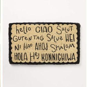 International Greetings Printed Coir Doormat