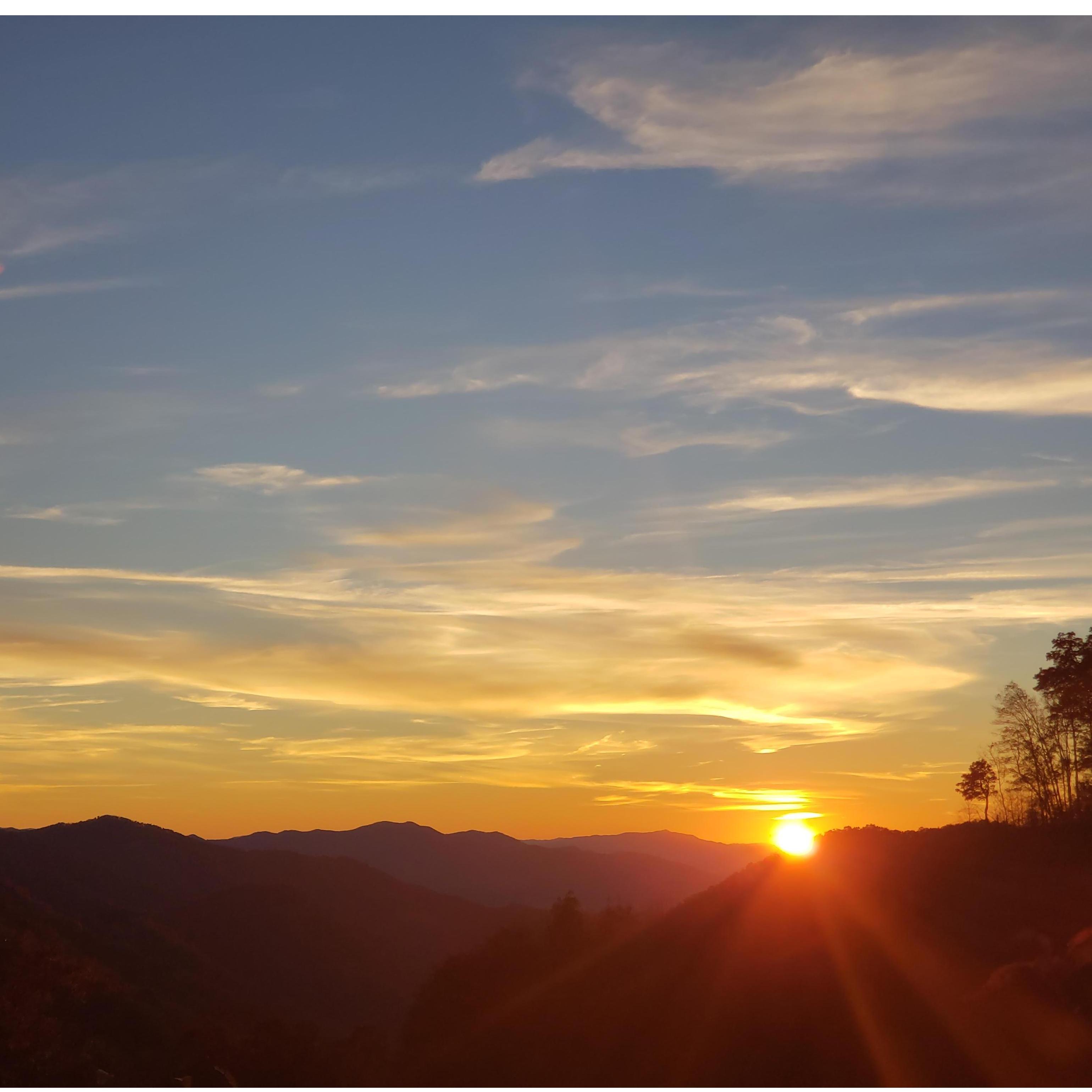 Sunset near Cherokee, NC.