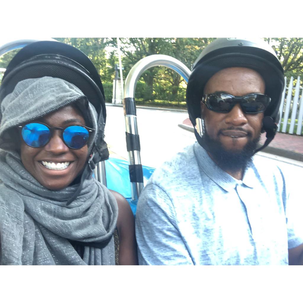 Riding scooters for our 1 year anniversary in Newport, RI 2019