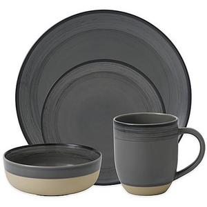 ED Ellen DeGeneres Crafted by Royal Doulton® Brushed Glaze 16-Piece Dinnerware Set in Grey