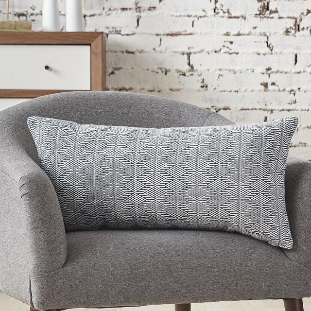 Cotton Geometric Lumbar Pillow