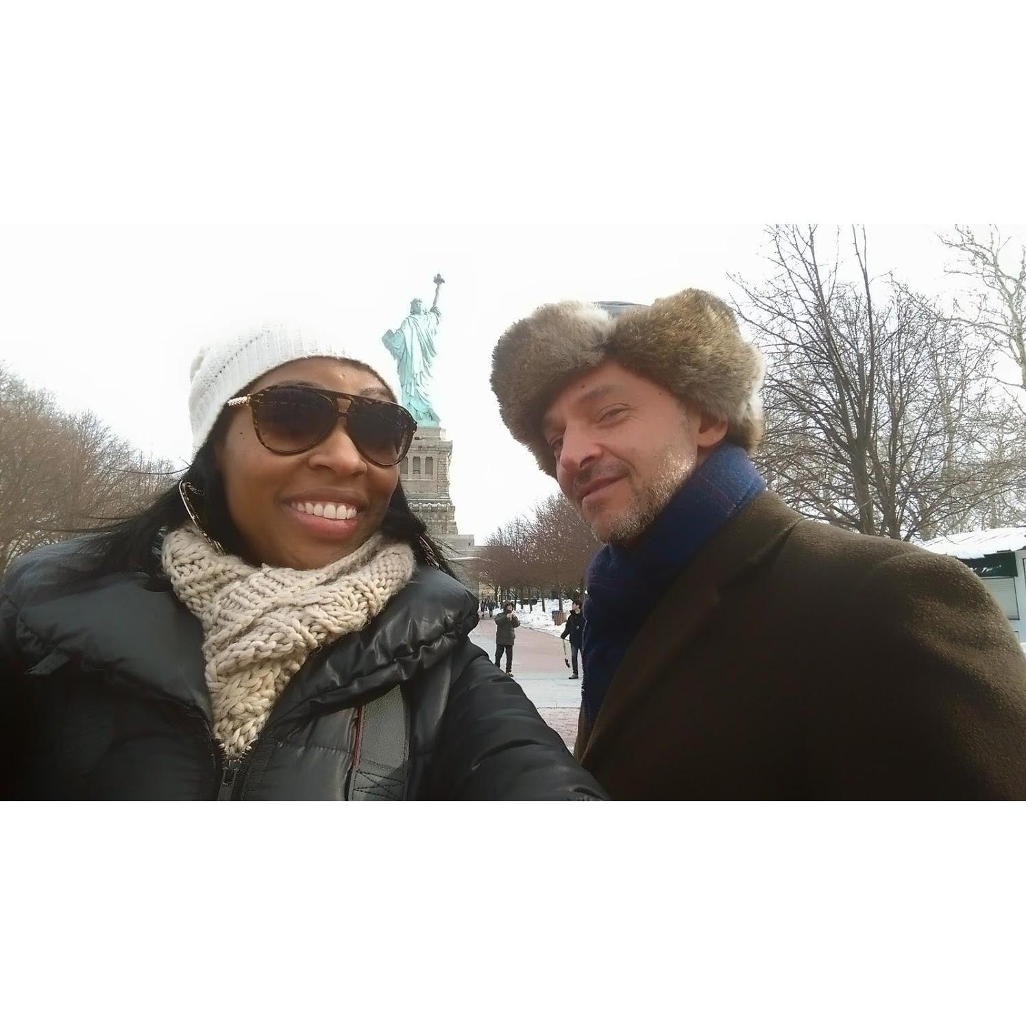 I finally made it to the Statue of Liberty with my fun date of course.