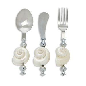 Set-of-Three Shell Silverware