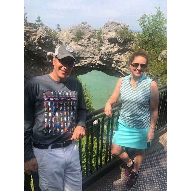 AT the arch at Mackinac Island.