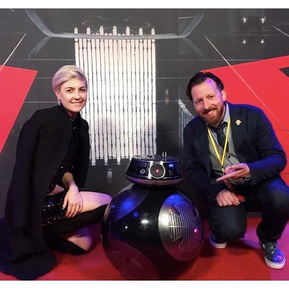 Star Wars: The Last Jedi premiere with BB9E