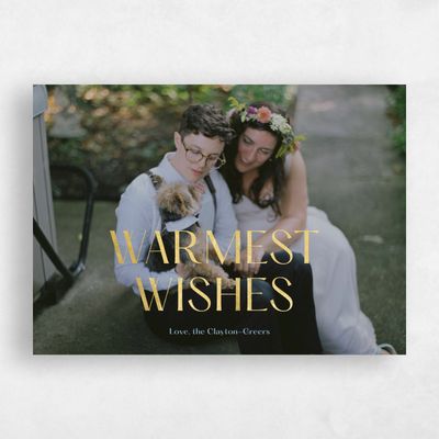 Slate, Blue Holiday Card - Westville Foil