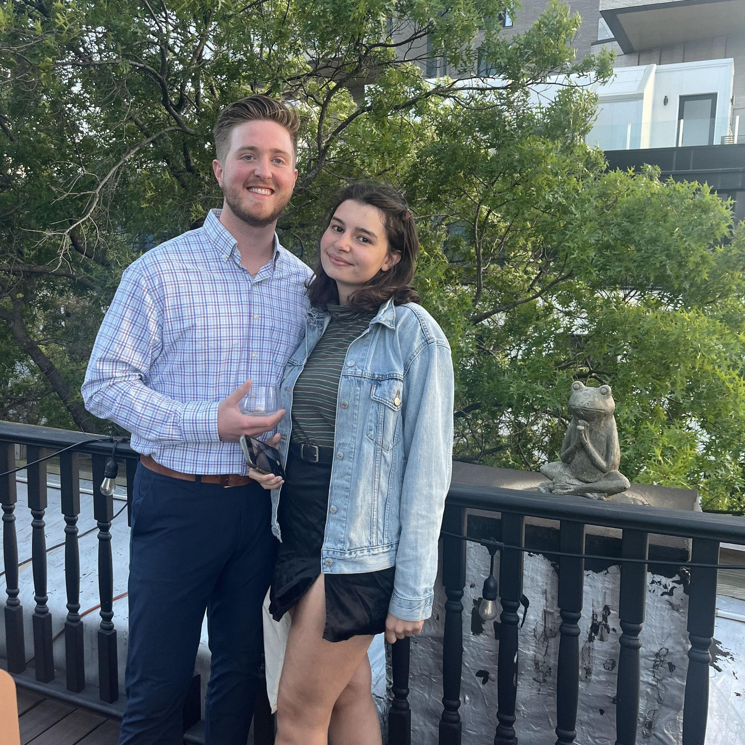 Drinks on the rooftop in NYC before dinner to celebrate Frances' graduation