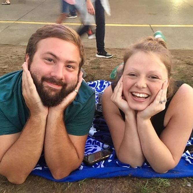 Taken an hour before we ended up front row at Pentatonix.
