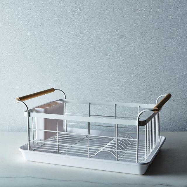 Wood-Handled Dish Rack - GREY