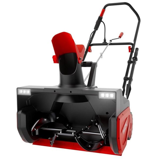 MZK 22-Inch Electric Snow Blower, Steel Auger with 30ft Throwing Distance, Electric Snow Blower with 15-Amp Motor,Directional Chute Control, Black