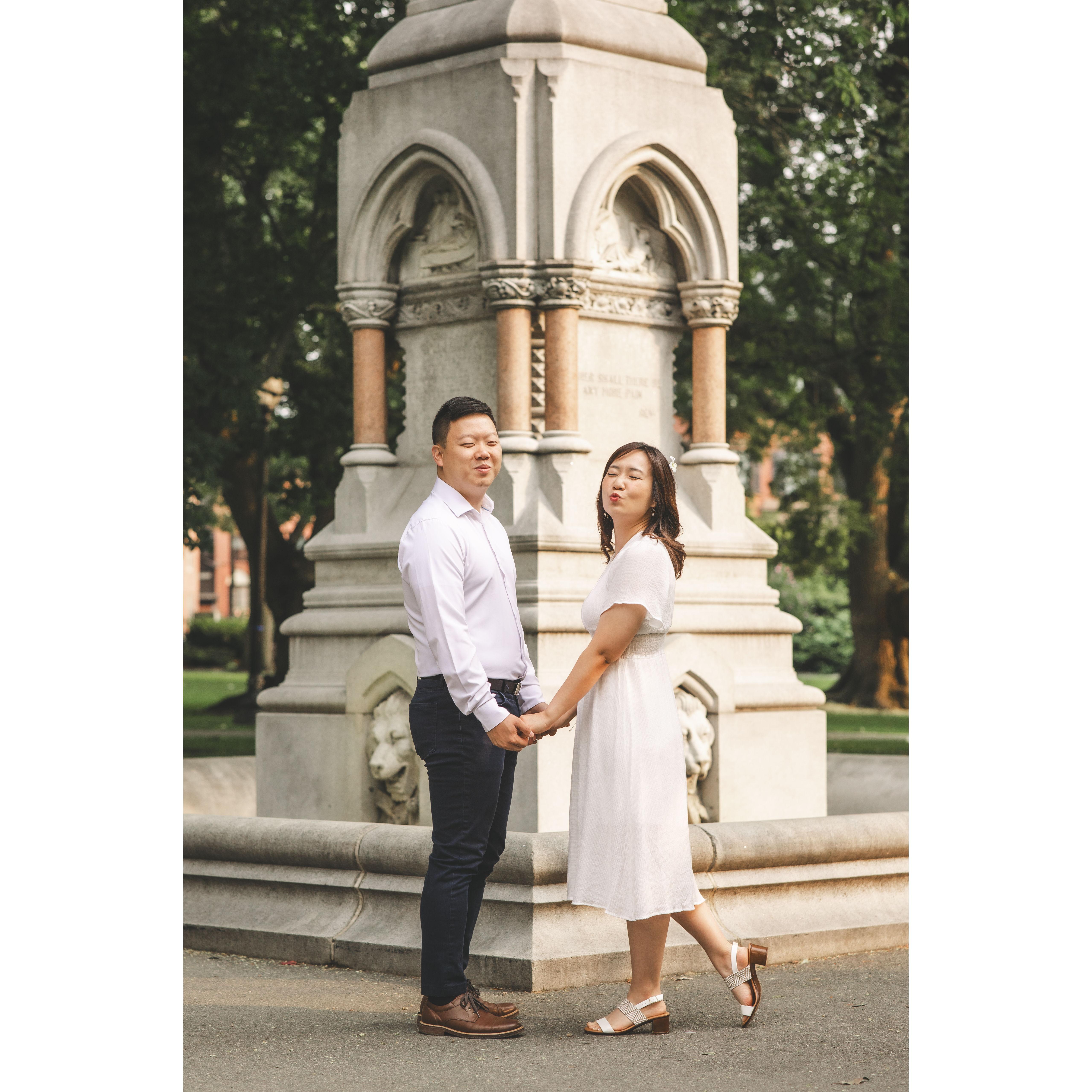 When the photographer told us to look at him and do the "pucker up" look. Ting's expression is priceless.