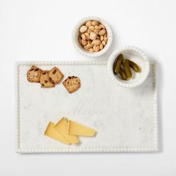 Beaded Marble Appetizer Serving Platter