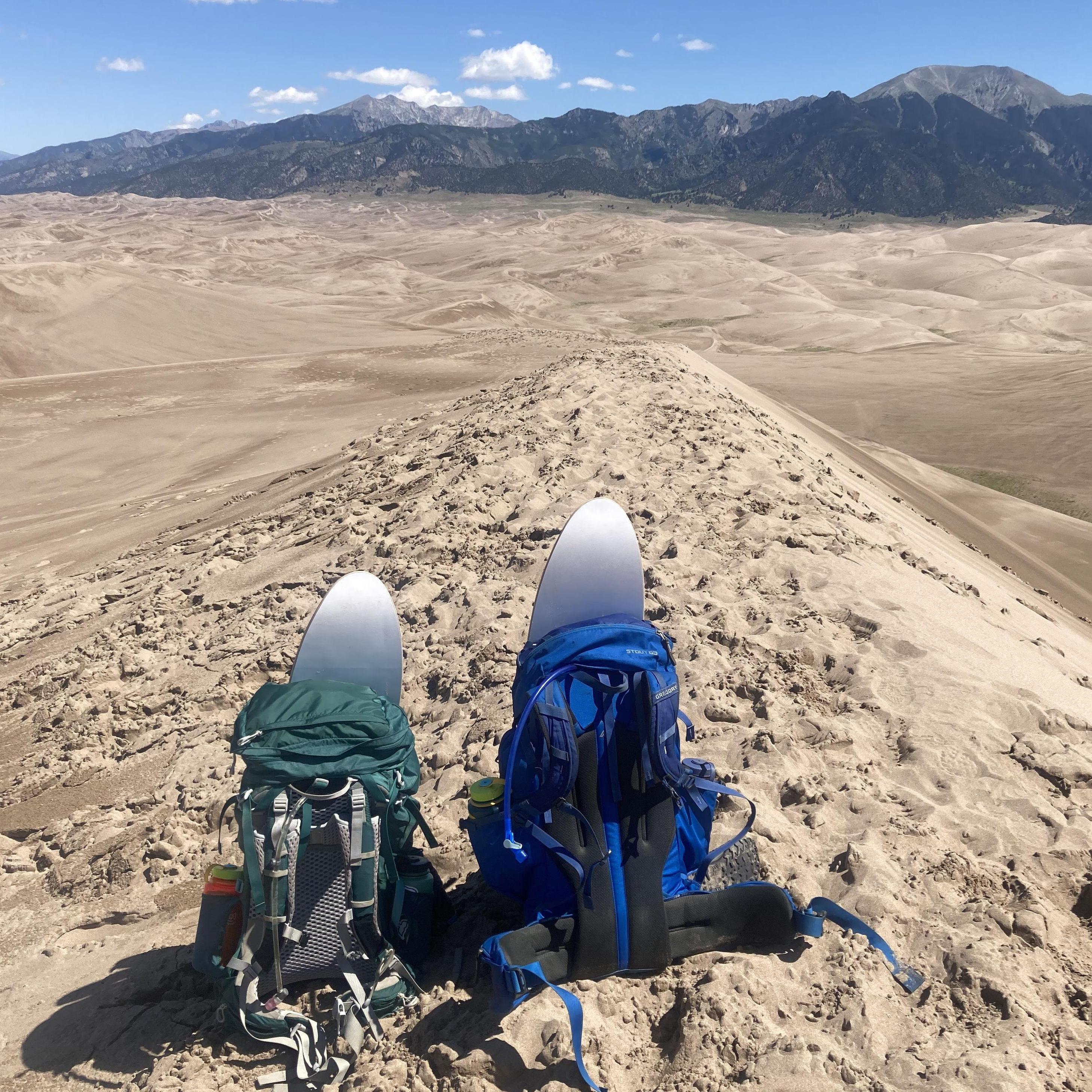 Backpacking (and sandboarding) in Great Sand Dunes National Park, Colorado - 2022