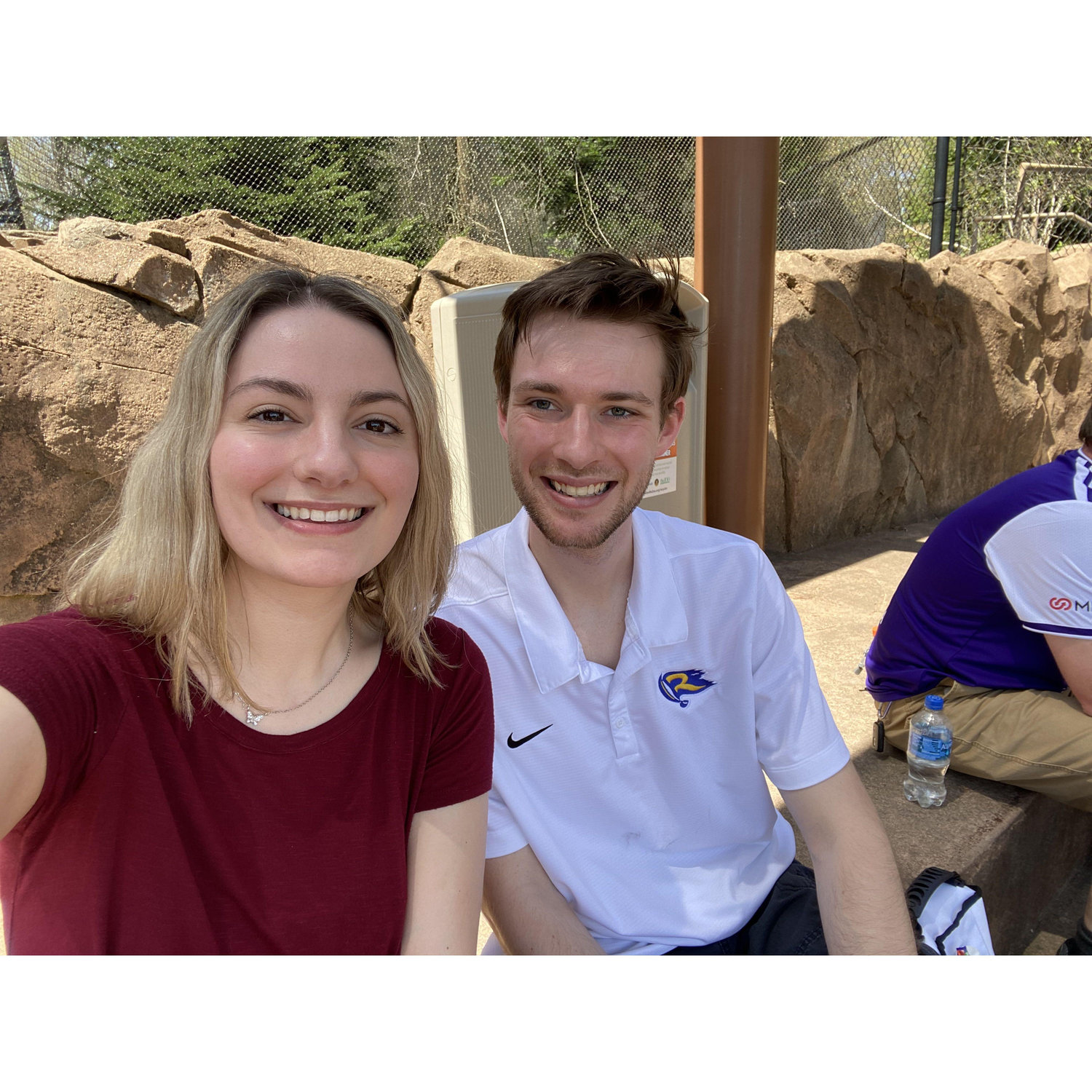 Our first picture together! After this zoo date, we made our relationship official.