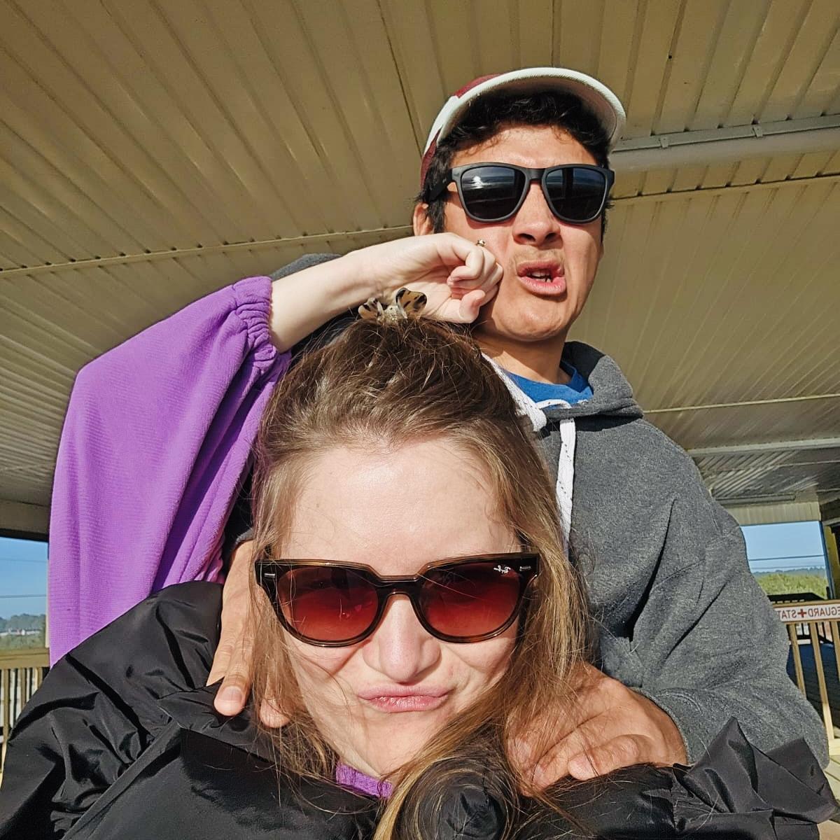 Had to take a break during our morning beach walk while pregnant with baby Jeffrey! The attitudes were real!