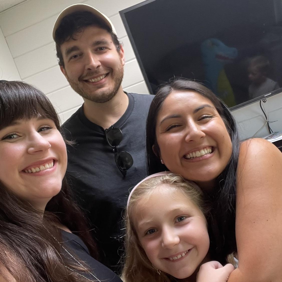 July 2024: Joe meeting Allison and Lucy for the first time!