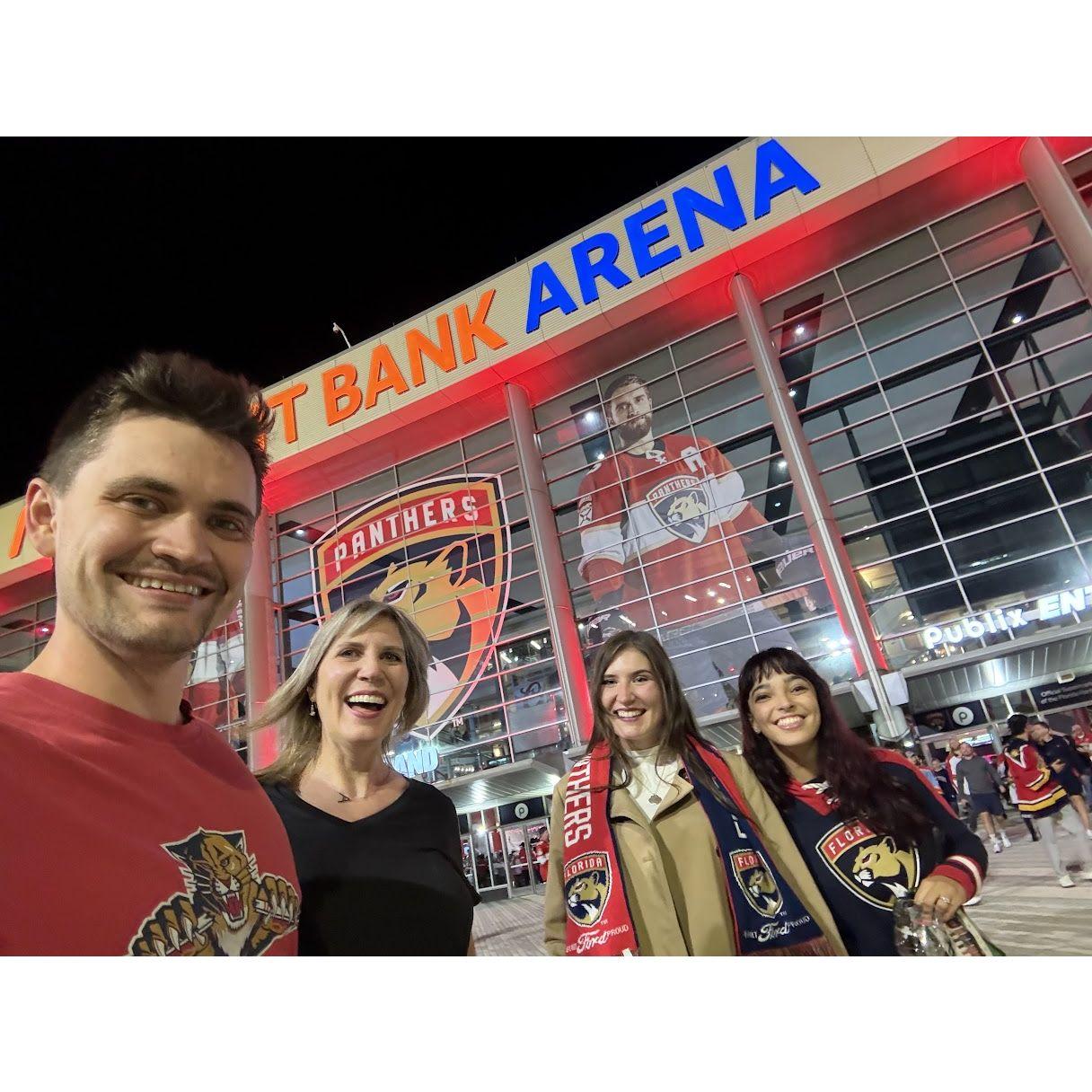 Panthers Game with Jonah's Family - we lost horridly
