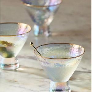 Zaza Lustered Stemless Martini Glasses, Set of 4