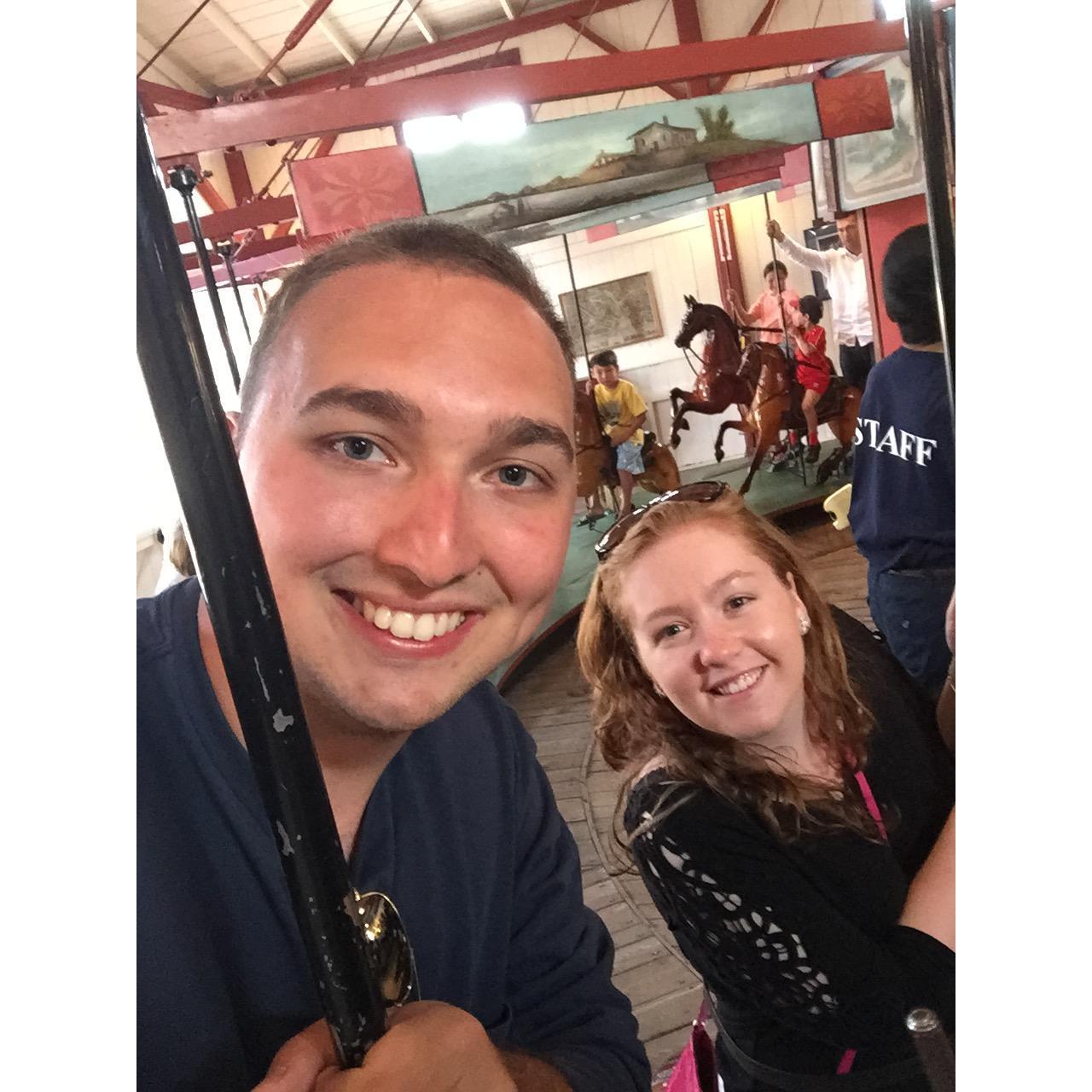A ride on Oak Bluffs Carousel, July 2015
