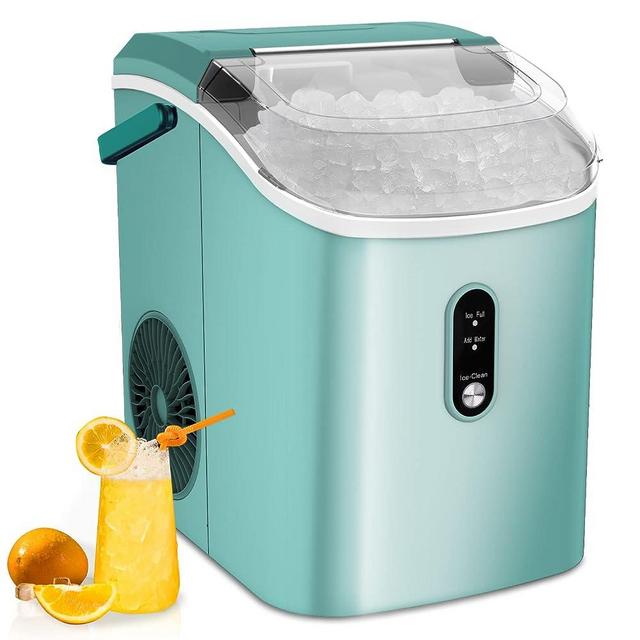 Nugget Ice Maker Countertop,34Lbs/Day,Portable Crushed Ice Machine